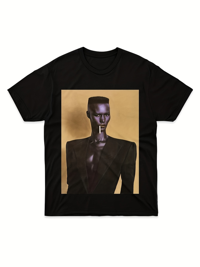 Italy Fashion Street - Grace Jones Vintage Iconic Portrait T-Shirt