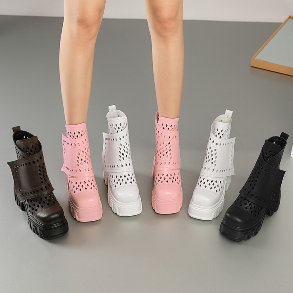 Street Fashion Outfit - New Arrival Women's Pink Platform Chunky