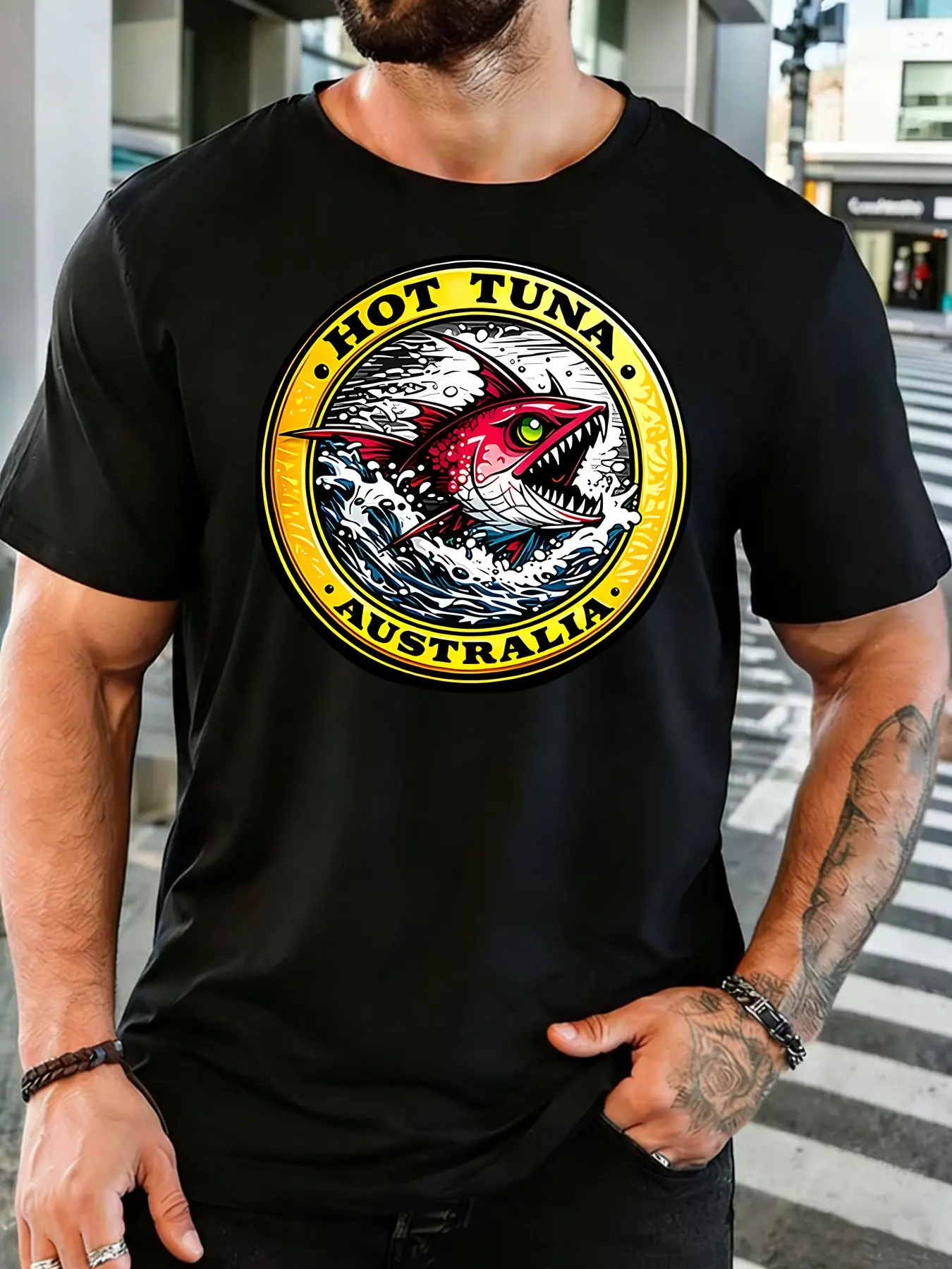 Street Fashion Australia - Men Retro Hot Tuna Australia Fish