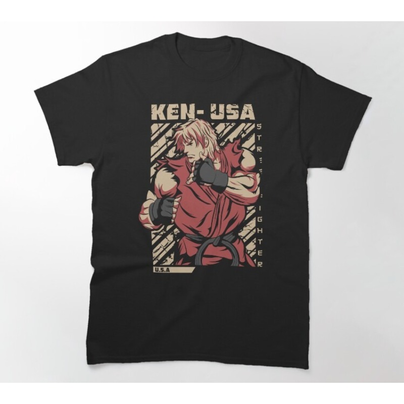 Street Fashion Game - Street Fighter Ken USA Retro Print