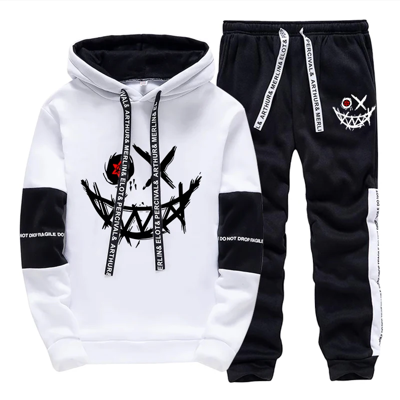 Street Fashion Outfit - Men's Set/Hoodie/Pants 2026 Autumn Daily Casual