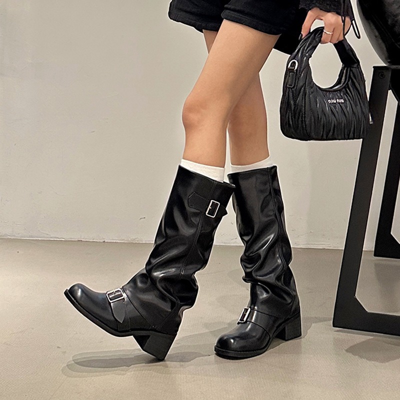 Street Fashion Trend 2025 - 2025Woman Boots Knee High Platform Chunky
