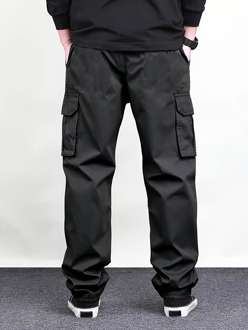 Men Black Multi Pocket Cargo P - огляд і ціна Cargo Pant Wide
