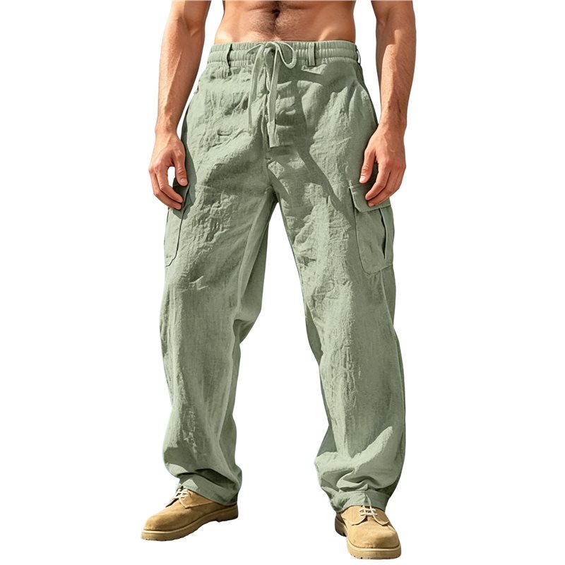 NEW-Men's Drawstring Waist Wid - огляд і ціна Cargo Pant Wide