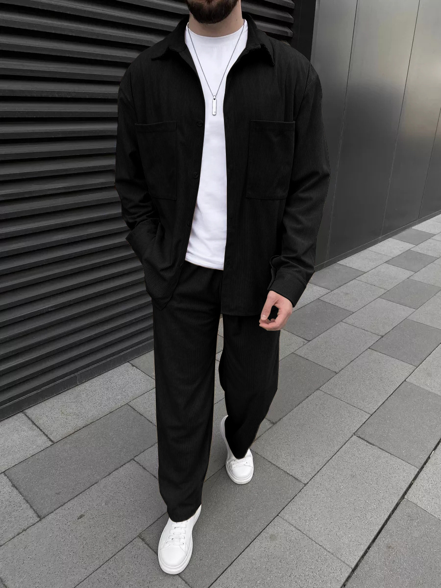 Men's corduroy two-piece outfi - огляд і ціна Street Fashion Outfit