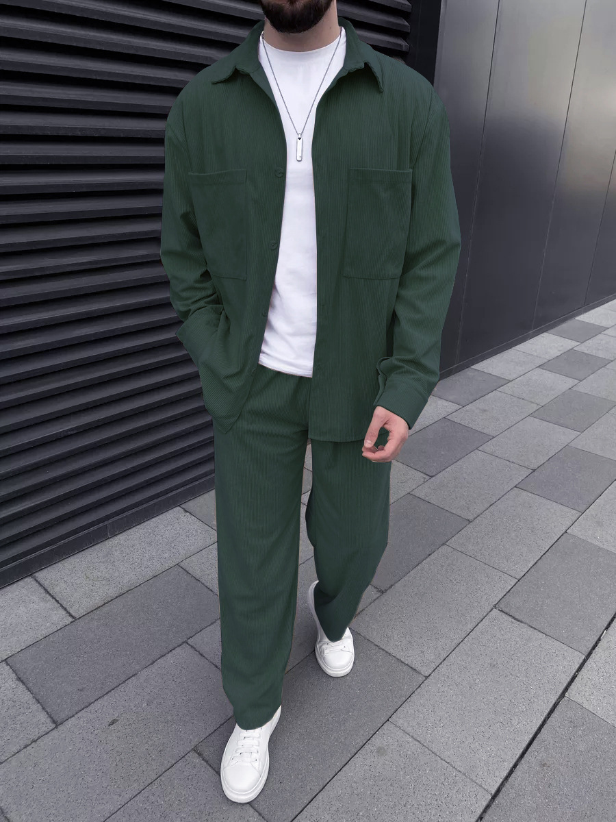 Men's corduroy two-piece outfi - огляд і ціна Street Fashion Outfit