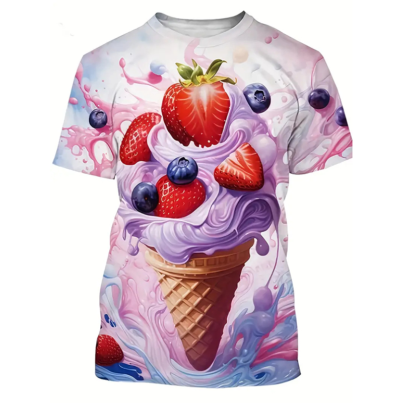 Ice Cream Color Fashion T-shir - огляд і ціна Street Fashion Trend 2025