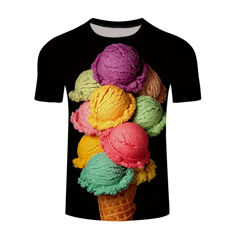 Ice Cream Color Fashion T-shir - огляд і ціна Street Fashion Trend 2025